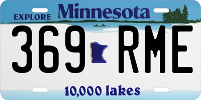 MN license plate 369RME