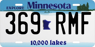 MN license plate 369RMF