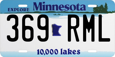 MN license plate 369RML