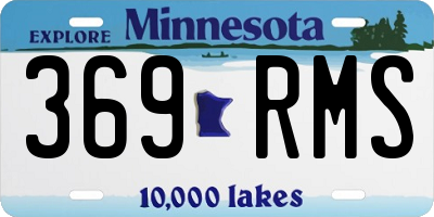 MN license plate 369RMS