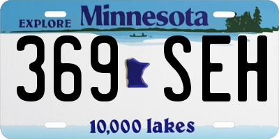 MN license plate 369SEH