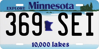 MN license plate 369SEI