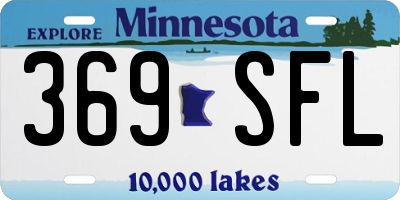 MN license plate 369SFL