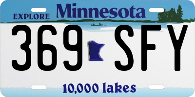 MN license plate 369SFY