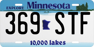 MN license plate 369STF