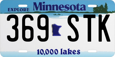 MN license plate 369STK