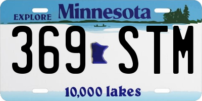 MN license plate 369STM