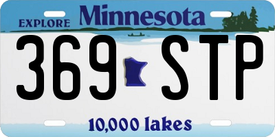 MN license plate 369STP
