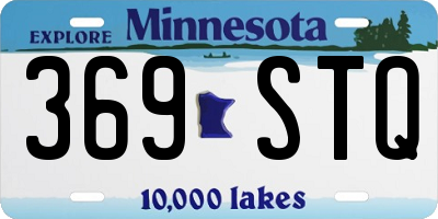 MN license plate 369STQ