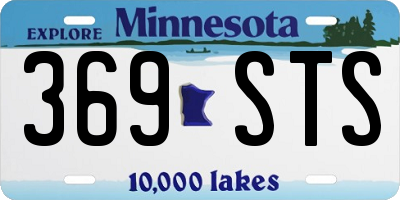 MN license plate 369STS