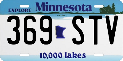 MN license plate 369STV