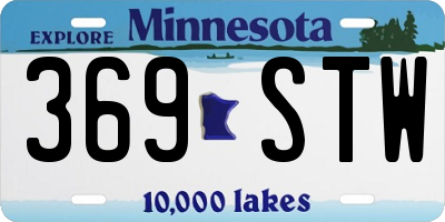 MN license plate 369STW