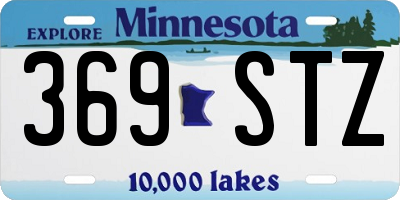 MN license plate 369STZ