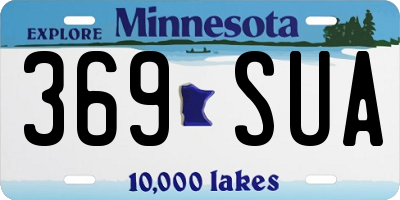 MN license plate 369SUA