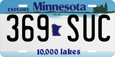 MN license plate 369SUC