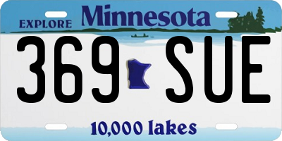 MN license plate 369SUE