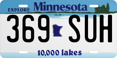MN license plate 369SUH