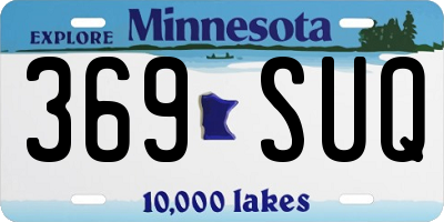 MN license plate 369SUQ