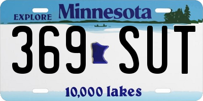 MN license plate 369SUT