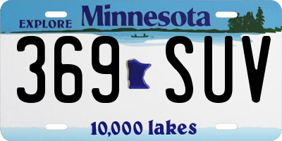MN license plate 369SUV
