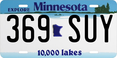 MN license plate 369SUY