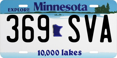 MN license plate 369SVA