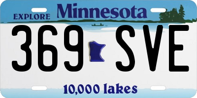 MN license plate 369SVE