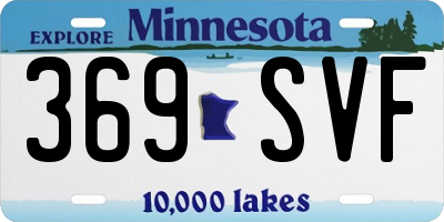 MN license plate 369SVF