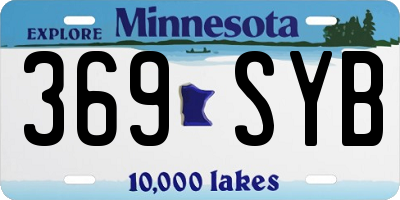 MN license plate 369SYB