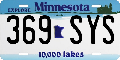 MN license plate 369SYS