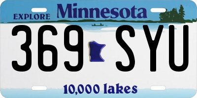 MN license plate 369SYU