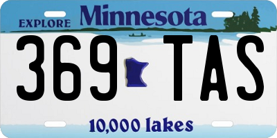 MN license plate 369TAS