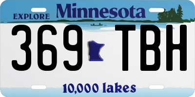 MN license plate 369TBH