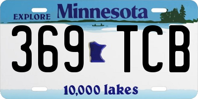 MN license plate 369TCB