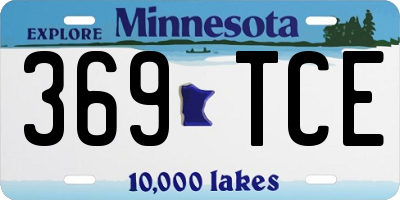MN license plate 369TCE