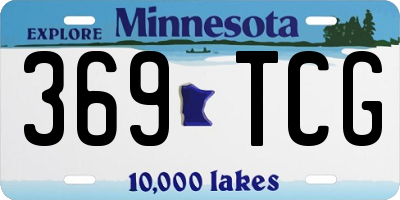 MN license plate 369TCG