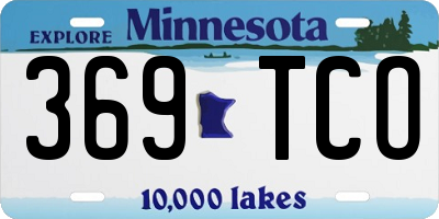 MN license plate 369TCO