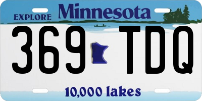 MN license plate 369TDQ