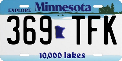MN license plate 369TFK