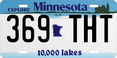MN license plate 369THT