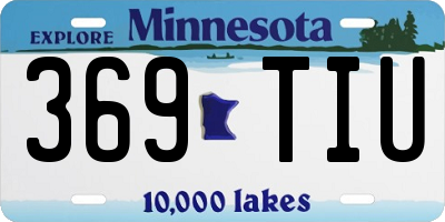 MN license plate 369TIU