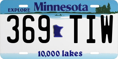 MN license plate 369TIW