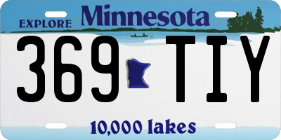MN license plate 369TIY