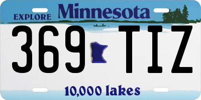 MN license plate 369TIZ