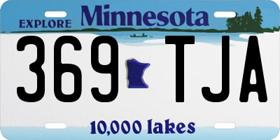 MN license plate 369TJA