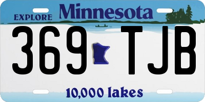 MN license plate 369TJB