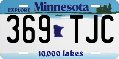 MN license plate 369TJC