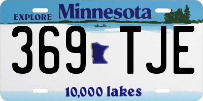 MN license plate 369TJE