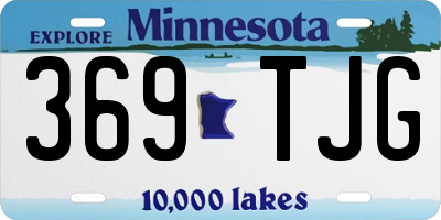 MN license plate 369TJG