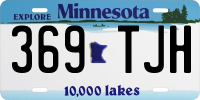 MN license plate 369TJH